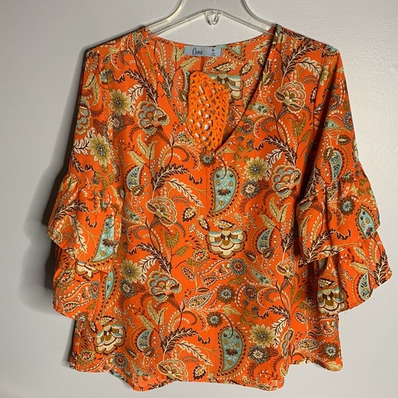 CURE FLORAL PRINT BLOUSE*** - Picture 1 of 5